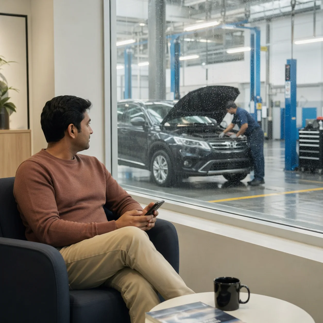 Customer waiting during vehicle service